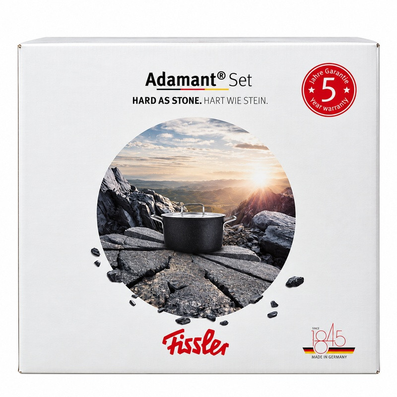سرویس قابلمه و تابه سنگی 5 پارچه فیسلر مدل Adamant