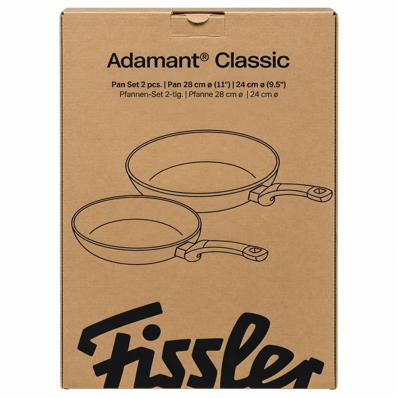 سرویس تابه سنگی 2 پارچه فیسلر مدل Adamant Classic