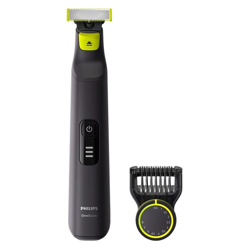 ماشین اصلاح موی صورت فیلیپس مدل QP6530/23 با تیغه استیل ضدزنگ، خط زن و صفرزن، ضدآب، استفاده خشک و مرطوب، شانه اصلاح مدرج 12 درجه (0.5 تا 9 میلیمتر)، شارژ 1 ساعته برای 90 دقیقه استفاده و طراحی ارگونومیک