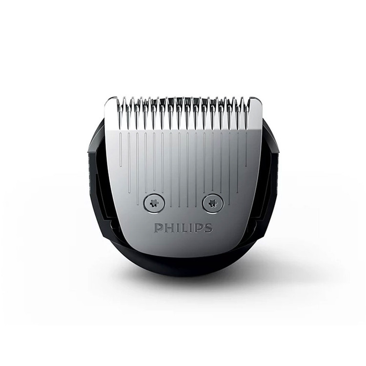 ماشین اصلاح موی صورت فیلیپس مدل BT5200/16 با تیغههای استیل ضدزنگ خود تیزشونده، طول اصلاح 0.4 تا 10 میلیمتر، قابلیت استفاده با باتری و برق، شارژ USB یک ساعته و ضدآب با طراحی ارگونومیک و شانه قابل تنظیم دستی