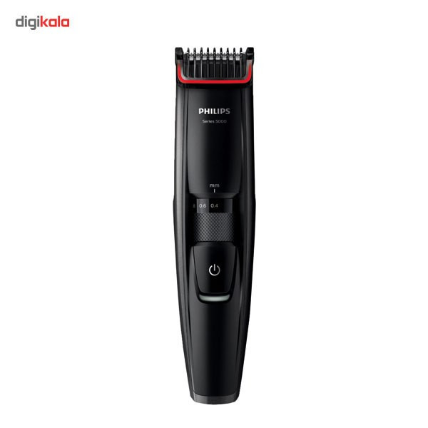 ماشین اصلاح صورت فیلیپس مدل BT5200، 13 با تیغههای تمام فلزی ضد زنگ، قابلیت اصلاح در 17 اندازه مختلف از 0.4 تا 10 میلیمتر، نشانگر باتری 3 حالته، قابل استفاده با سیم و بدون سیم، قابلیت شستوشو، مدت زمان استفاده 60 دقیقه و شارژ سریع
