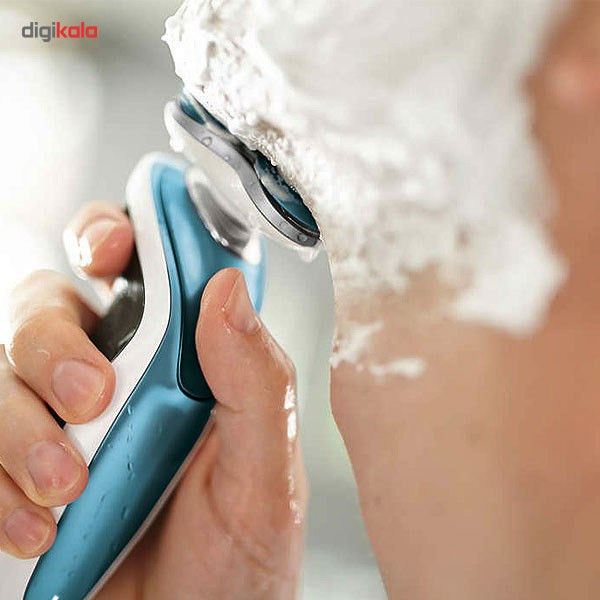 ماشین اصلاح صورت فیلیپس مدل S7370/12 با تیغه استیل ضدزنگ، اصلاح چرخشی، مناسب استفاده خشک و مرطوب، سری منعطف در 5 جهت، شارژ سریع 5 دقیقهای، 50 دقیقه زمان استفاده، چراغ نشانگر باتری و نشانگر تعویض سری