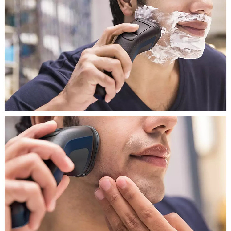ماشین اصلاح موی صورت فیلیپس مدل S1323 با تیغه استیل ضدزنگ، اصلاح چرخشی، خط زن و صفر زن، ضدآب، باتری قابلشارژ با شارژدهی 45 دقیقه و شارژ سریع 5 دقیقه، دارای نشانگر LED
