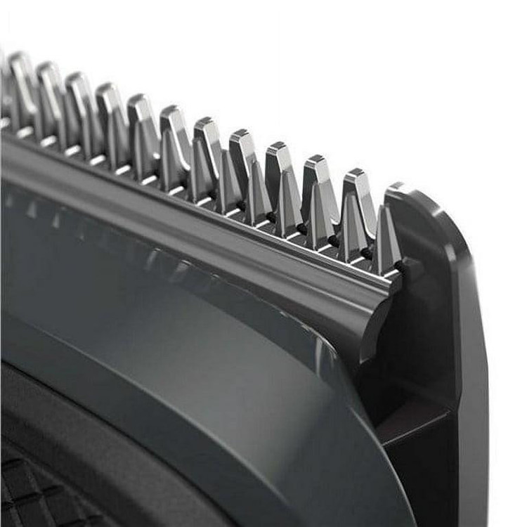 ست اصلاح تریمر فیلیپس مدل MG5730/15 با تیغه استیل ضدزنگ، فناوری DualCut، ضدآب، قابلیت استفاده خشک و مرطوب، باتری با 80 دقیقه زمان استفاده، همراه با 11 سری و شانه قابل تنظیم