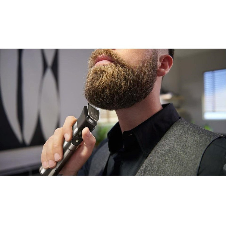 ست ماشین اصلاح موی صورت و بدن شارژی فیلیپس مدل MG9560 به همراه وان بلید صورت و بدن شارژی فیلیپس مدل QP2834/65، دارای تیغه استیل ضدزنگ، استفاده خشک و مرطوب، طراحی ارگونومیک، سریهای متنوع اصلاح، شارژ سریع، محافظ پوست